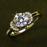 1ct Lab Diamond cz Ring 925 Silver Engagement Wedding band