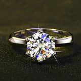 1ct Lab Diamond cz Ring 925 Silver Engagement Wedding band