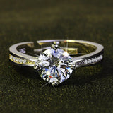 1ct Lab Diamond cz Ring 925 Silver Engagement Wedding band