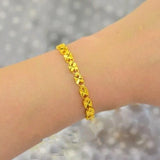24K Clover Four Bracelet Engraved Pattern for Women