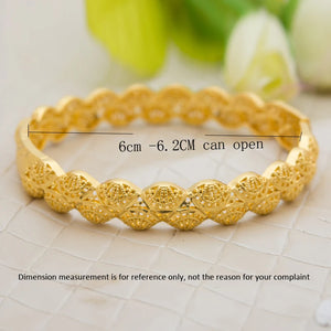 24K Bangles for Women/Girls/Baby/Kids Charm Bracelet Flower Jewelry