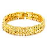 24K Bracelet for Men Jewelry Successful People Charm Bangle Male Gift