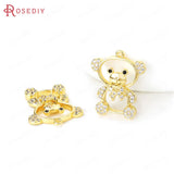 24K Brass Animal Bear Charms Pendants for Jewelry Making