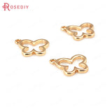24K Brass Butterfly Charms Pendants for Jewelry Making