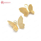 24K Brass Butterfly Charms Pendants for Jewelry Making