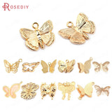 24K Brass Butterfly Charms Pendants for Jewelry Making