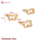 24K Brass Butterfly Charms Pendants for Jewelry Making