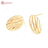 24K Brass Geometry Earrings Pins Jewelry Making Supplies
