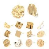 24K Brass Geometry Earrings Pins Jewelry Making Supplies