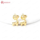 24K Brass Giraffe Deer Charms Pendants Jewelry Making Supplies