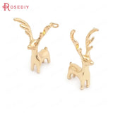 24K Brass Giraffe Deer Charms Pendants Jewelry Making Supplies