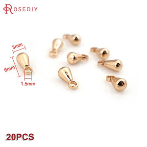 24K Brass Prismatic Willow Leaf Shape Charms Pendants
