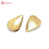 24K Brass Prismatic Willow Leaf Shape Charms Pendants