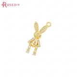 24K Brass Rabbit or Radish Charms Pendants for Jewelry Making