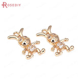 24K Brass Rabbit or Radish Charms Pendants for Jewelry Making