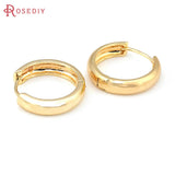 24K Brass Round Oval Square Hexagon Hoop Earrings DIY Jewelry Findings