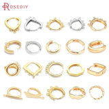 24K Brass Round Oval Square Hexagon Hoop Earrings DIY Jewelry Findings