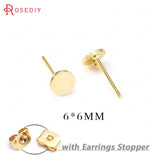 24K Brass Stud Earrings Pins Jewelry Making Supplies