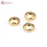 24K Brass Square Cylinder Spacer Beads for Jewelry Making