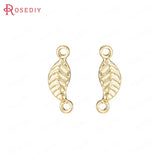 24K Brass Tree Leaf Leaves Charms Pendants Jewelry Making Supplies