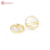 24K Brass and Opal Charms Pendants for Jewelry Making