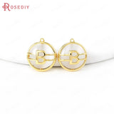 24K Brass and Opal Charms Pendants for Jewelry Making