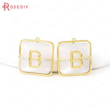 24K Brass and Opal Charms Pendants for Jewelry Making