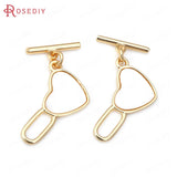 24K Brass and Shell Star Heart O Toggle Clasps for Bracelet