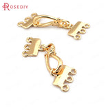 24K Brass Zircon Connect Clasps High Jewelry Making Supplies