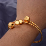 24K Dubai Bangles African Ethiopian Bracelets Round Wedding Jewelry