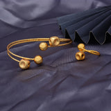 24K Dubai Bangles African Ethiopian Bracelets Round Wedding Jewelry