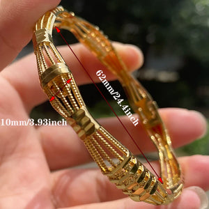 24K Ethiopian Africa Saudi Arabia Bangles for Women Bride Wedding