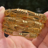 24K Ethiopian Africa Saudi Arabia Bangles for Women Bride Wedding