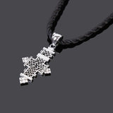 24K Ethiopian Cross Pendant Necklace African Jewelry