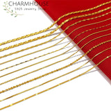 24K Link Chain Necklace for Women Pendant Collier Femme Choker High African Jewe