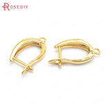 24K U Drop Earring Hooks Stud Clip Loop Clasps Jewelry Diy Findings