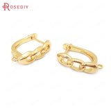 24K U Drop Earring Hooks Stud Clip Loop Clasps Jewelry Diy Findings