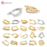 24K U Drop Earring Hooks Stud Clip Loop Clasps Jewelry Diy Findings