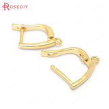 24K U Drop Earring Hooks Stud Clip Loop Clasps Jewelry Diy Findings