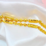 24K Men Necklaces 6mm/7mm Width 55/60cm No Fade Chain Male Jewelry