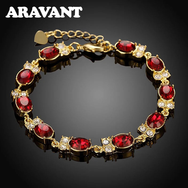24K Owl Charm Bracelet For Women - Wedding Jewelry