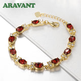 24K Owl Charm Bracelet For Women - Wedding Jewelry