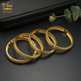 24K Plated Bangle for Woman Wedding Dubai Water Drop Hawaiian Bangle Bracelet