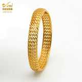 24K Plated Bangle for Woman Wedding Dubai Water Drop Hawaiian Bangle Bracelet