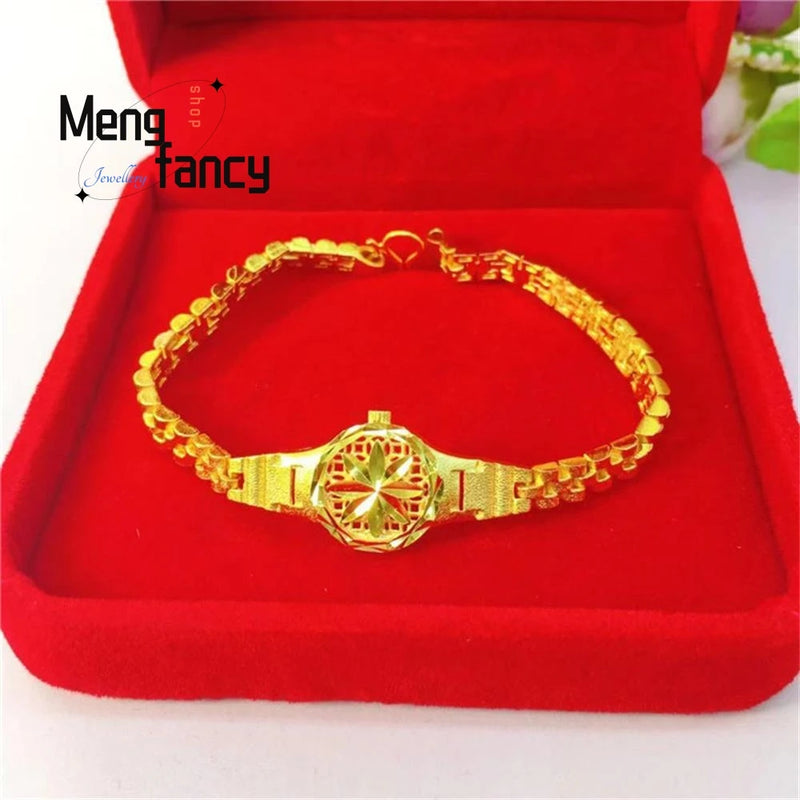 24K Plated Bracelet Watch Vietnam Sand Jewelry Sets Women Accessorie