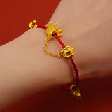 24K Plated Crown Bracelet Couples Lover Bangle Jewelry