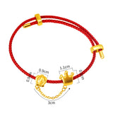 24K Plated Crown Bracelet Couples Lover Bangle Jewelry