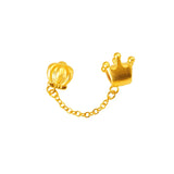 24K Plated Crown Bracelet Couples Lover Bangle Jewelry