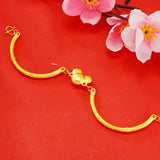 24K Plated Charm Bracelet for Women Mikey Cuff Bracelets