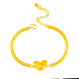 24K Plated Charm Bracelet for Women Mikey Cuff Bracelets